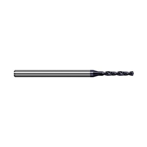 .5mm Drill dia. x 0.1360 in. Carbide HP Drill for Prehardened Steels, 2 Flutes, AlTiN Coated